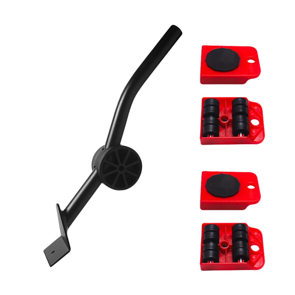 Labor Saving Heavy Stuff Moving Bar Pulley Handling Tool Set Furniture Transport Lifter Wheels Slider Remover Roller