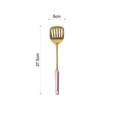 7Pcs Roze Goud Keuken Huishouden 304 Roestvrij Staal Keukengerei Set Koken Lepel Schop Keukengerei: gold shovel