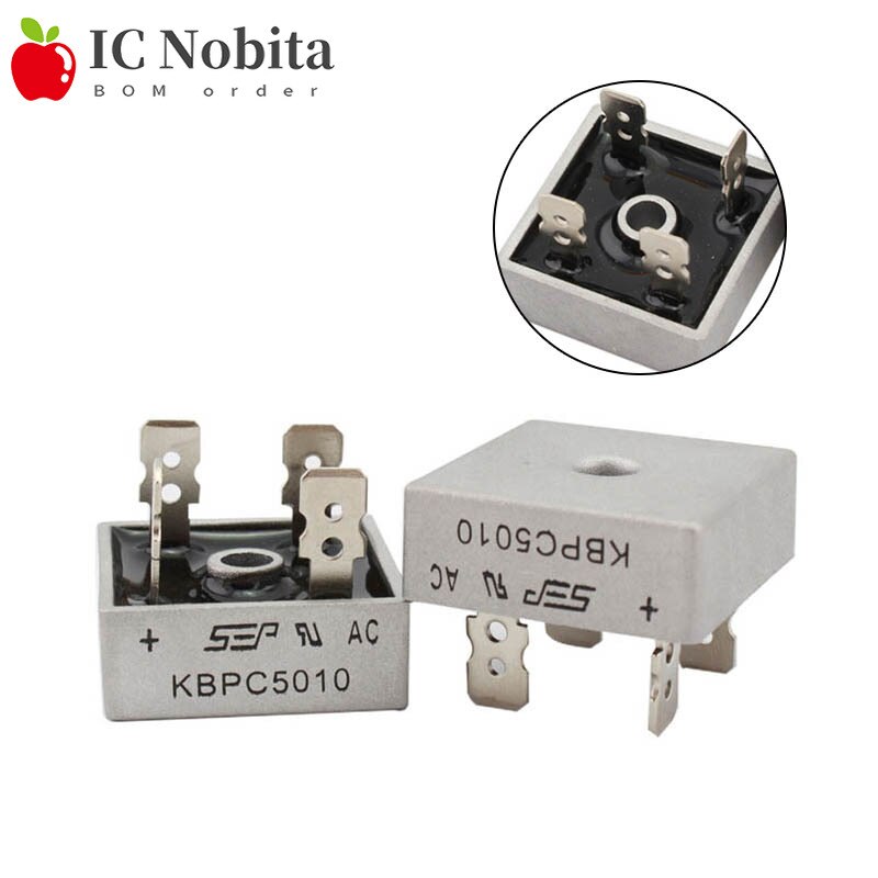 2PCS KBPC5010 1000V 50A Phases Diode Bridge Rectifier KBPC 5010 Power Electronica Componentes