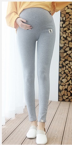 hipsters maternity dresses pregnant women nine points stomach lift leggings XL pregnant women trousers: Gray / XXXL