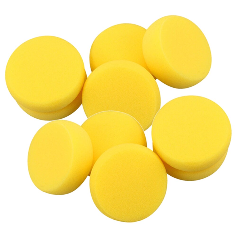 10Pcs Ronde Synthetische Kunstenaar Verf Spons Diy Schilderen Ambachtelijke Sponzen Voor Schilderij Aardewerk Aquarel Art Sponzen Geel
