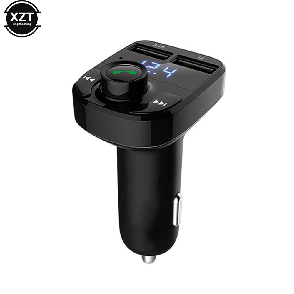 Transmisor FM reproductor MP3 para coche tarjeta TF reproducción de disco U 3.1A cargador de coche USB manos libres Bluetooth-compati 5,0 Kit de coche modulador FM