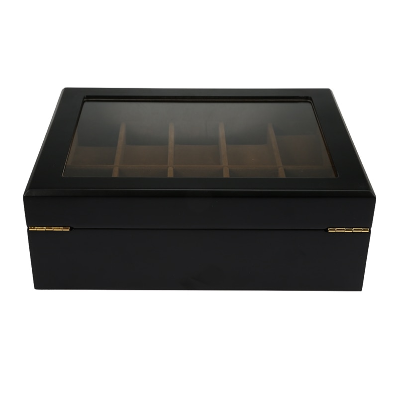 10 Grids Wooden Watch Box Jewelry Display Storage Holder Organizer Watch Case Jewelry Dispay Watch Box