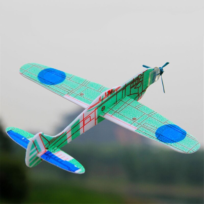 1Pcs 19Cm Hand Gooi Flying Zweefvliegtuig Vliegtuigen Epp Foam Vliegtuig Voor Kinderen Willekeurige Kleur Mini Drone Vliegtuigen Model speelgoed Baby Speelgoed