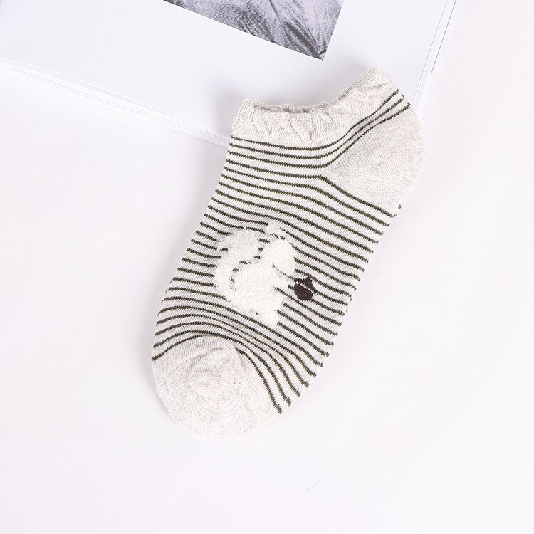 Dames katoenen sokken schattige dieren gestreepte damessokken casual grappige sokken voor dames: 4