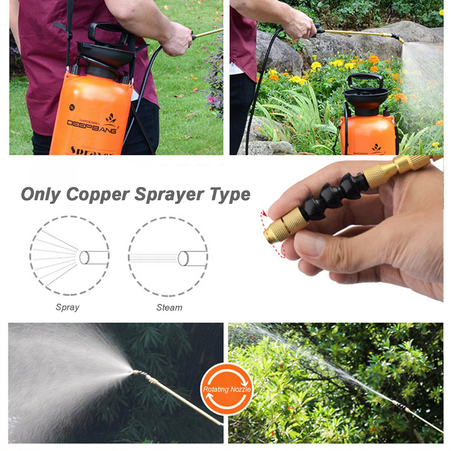 Garden Pump Sprayer Handheld Water Sprayer Plant Water Sprayer Lawn Bottle for Watering Cleaning Fertilizing