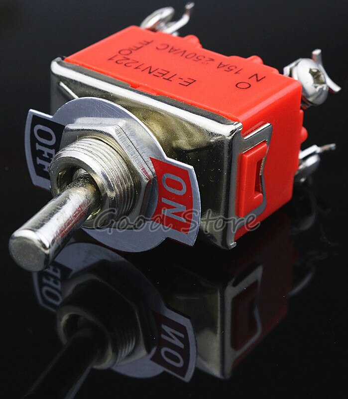 1 stk e-ten 1221 15a 250 vac 4 pin on-off vippekontakt vippekontakt strømafbryder mikrokontakt orange