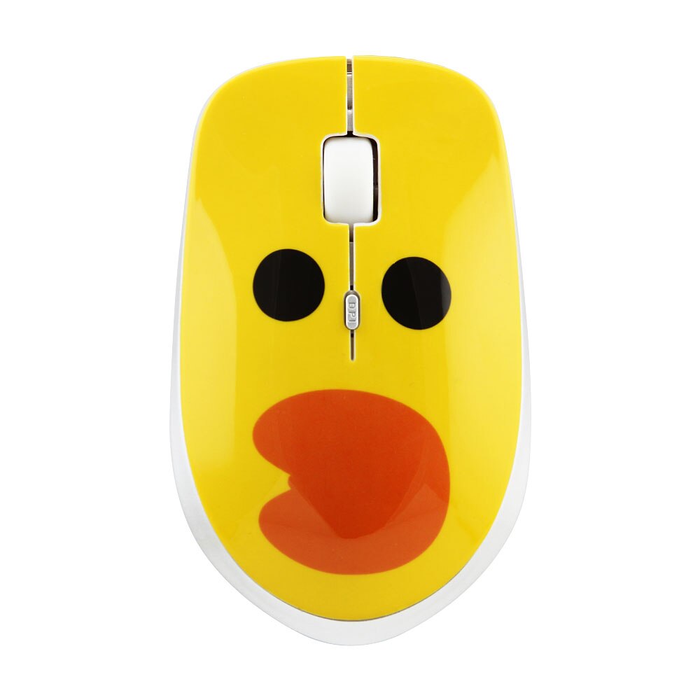 Mouse Wireless, Laptop USB 2.4G, Mouse silenziosi ottici per Computer PC, faccia sorridente simpatico cartone animato mause ultrasottile, simpatici regali pratici: Cartoon Mouse Duck