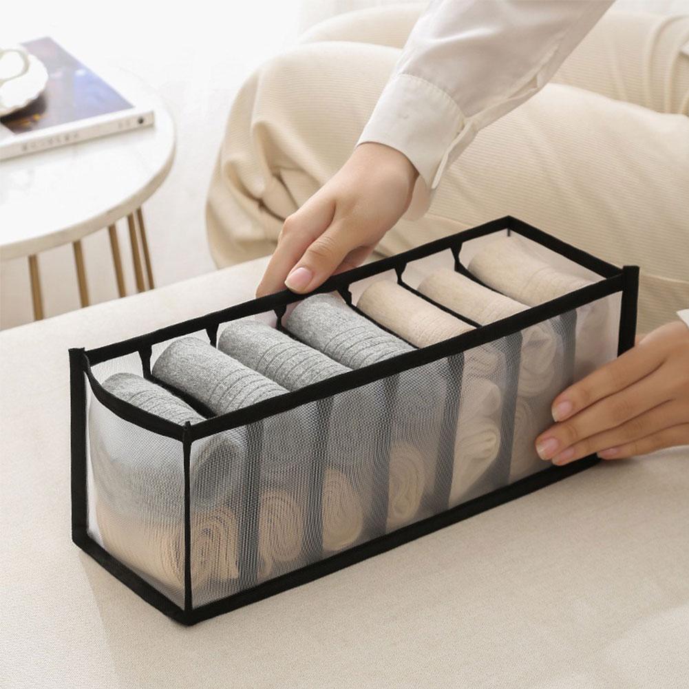 Collapsible Closet Organizer for Underwear Socks Bra Drawer Storage Box No Mess Space Saving Divided Compartments Easy Sorting