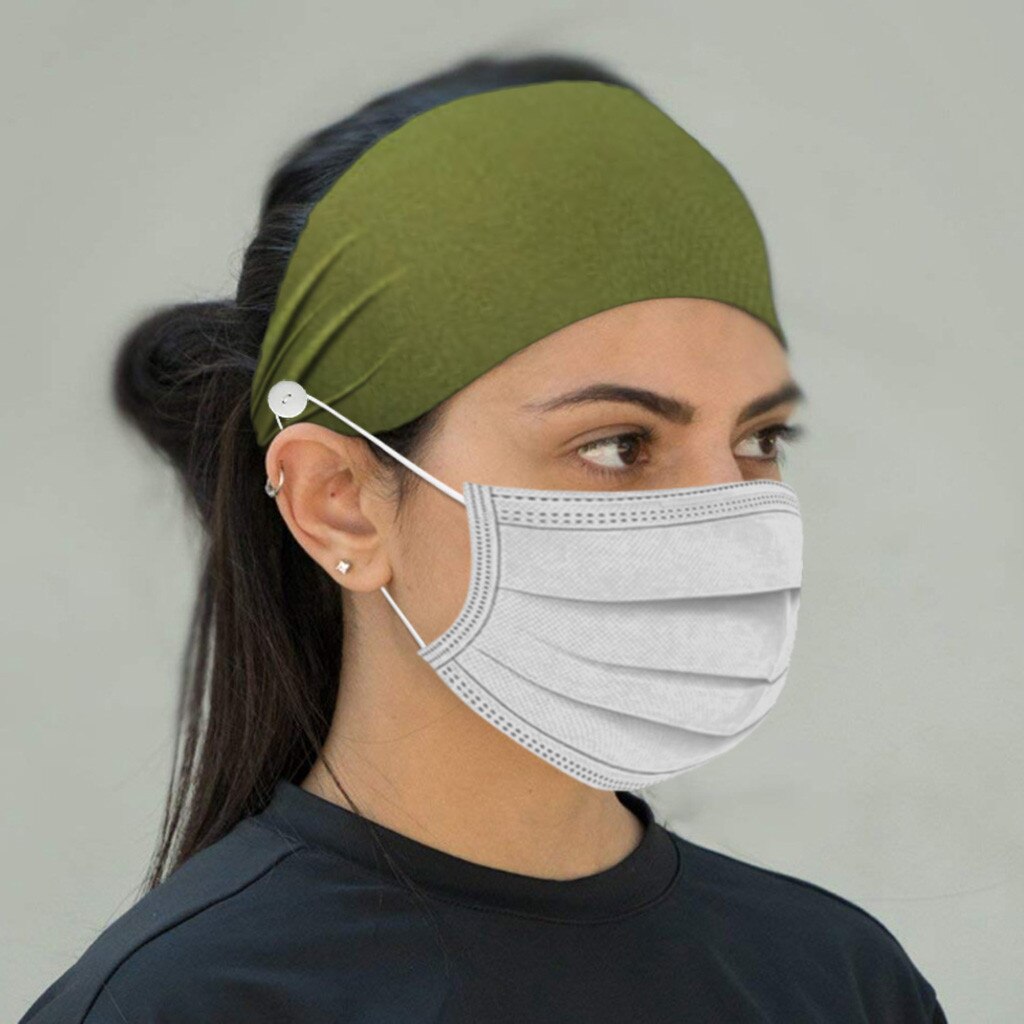 Knop Hoofdband Gezicht Houder Dragen Oren Beschermen Sport Bandana Haaraccessoires Voor Vrouwen Hoofdbanden Haarband Sport Bandana