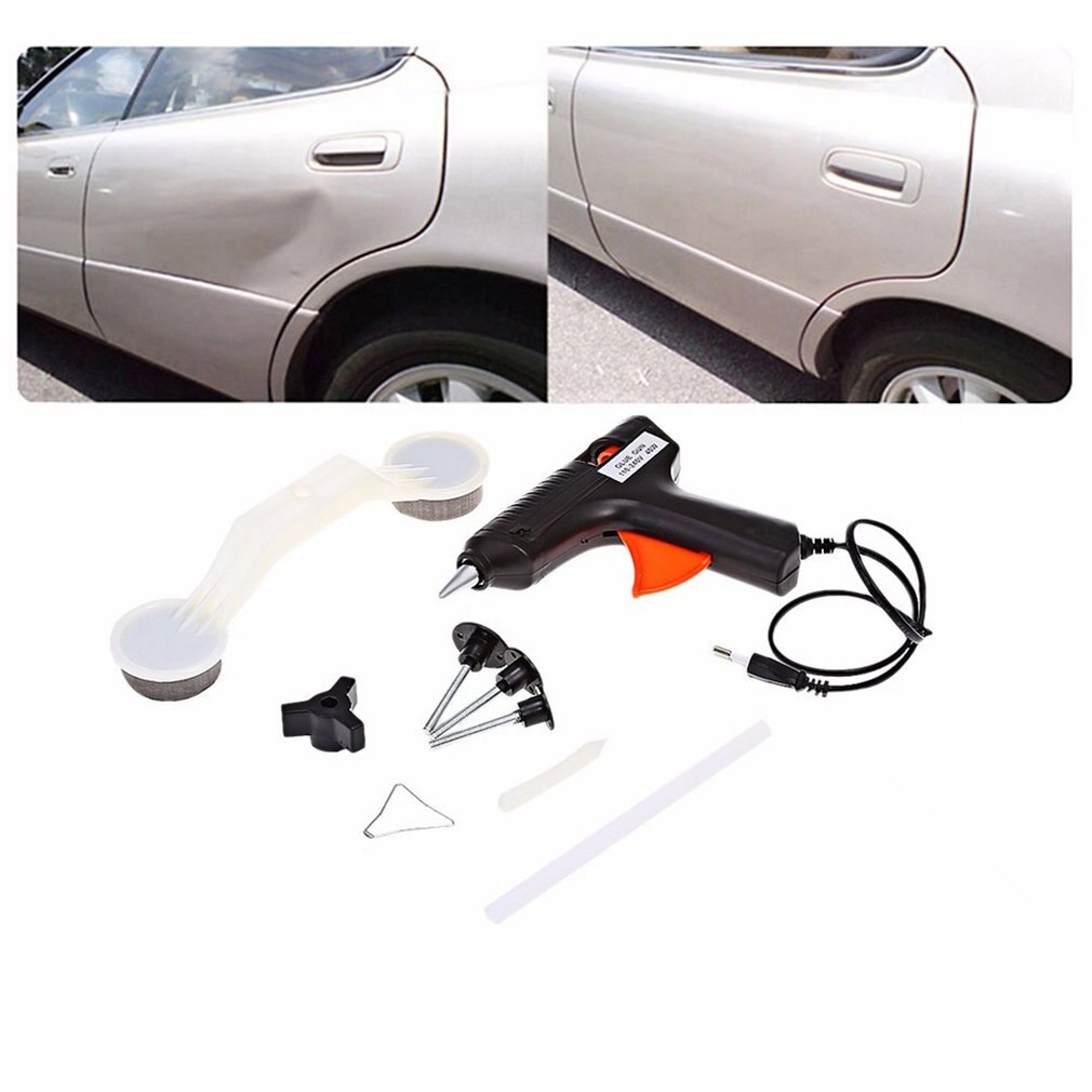Pijnloze auto deuk reparatie gereedschap auto hagelschade smeltlijm sticks pistool trekker reparatie gereedschap voor het verwijderen van deuken