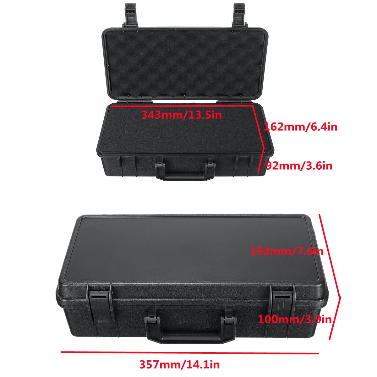 Tool Box ABS Plastic Safety Equipment Instrument Case Portable Dry tool Box Impact Resistant Tool Case with Pre-cut Foam