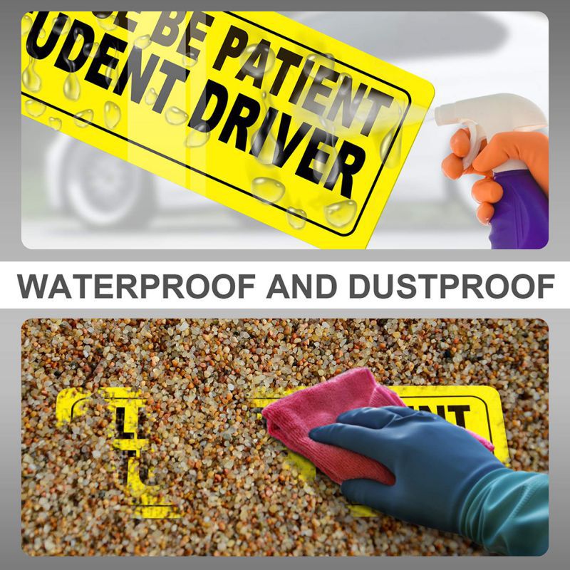Student Driver Magnet Safety Sign Vehicle Bumper Magnet Car Vehicle Reflective Sign Sticker Bumper For Drivers