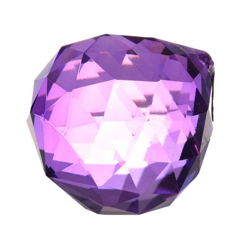 ! 30mm Purple Crystal Ball Prisms