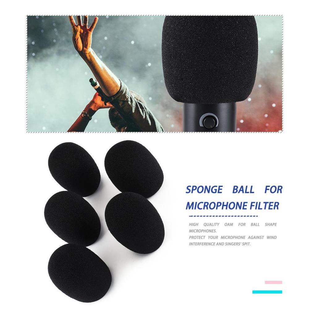 5pcs microphone Replacement Foam Microphone Cover Mic Cover Windshield Headset Wind Shield Pop Filter Mic Cover Foam