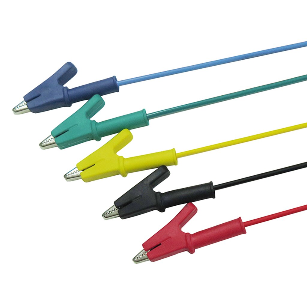 5 Pcs Double-Ended Crocodile Clips Cable Krokodilleklemmen Wire Testen Draad