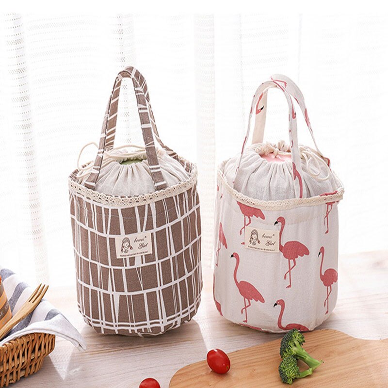 Portable Insulated Lunch Box Portable Cooler Lunch Bag Dinner Container School Food Storage Picnic Trip Cartoon Kids Women