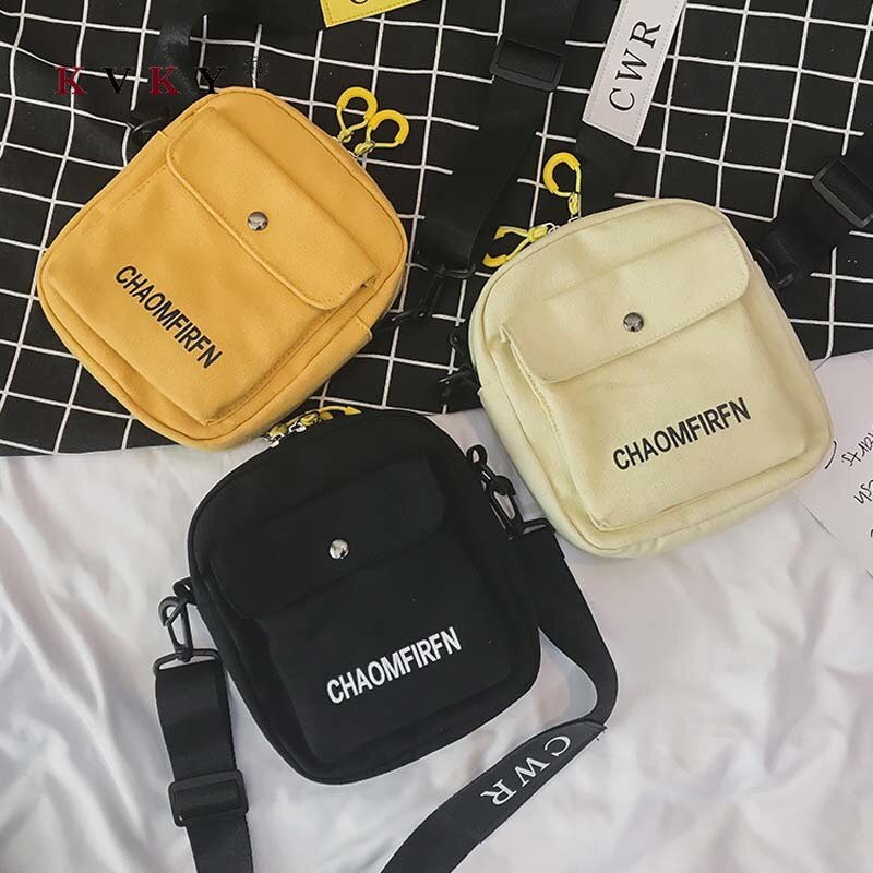 2020 nowe letnie torby płócienne moda damska małe słodkie czarne torby crossbody dziewczyna student ramię torba na telefon komórkowy moneta torebka