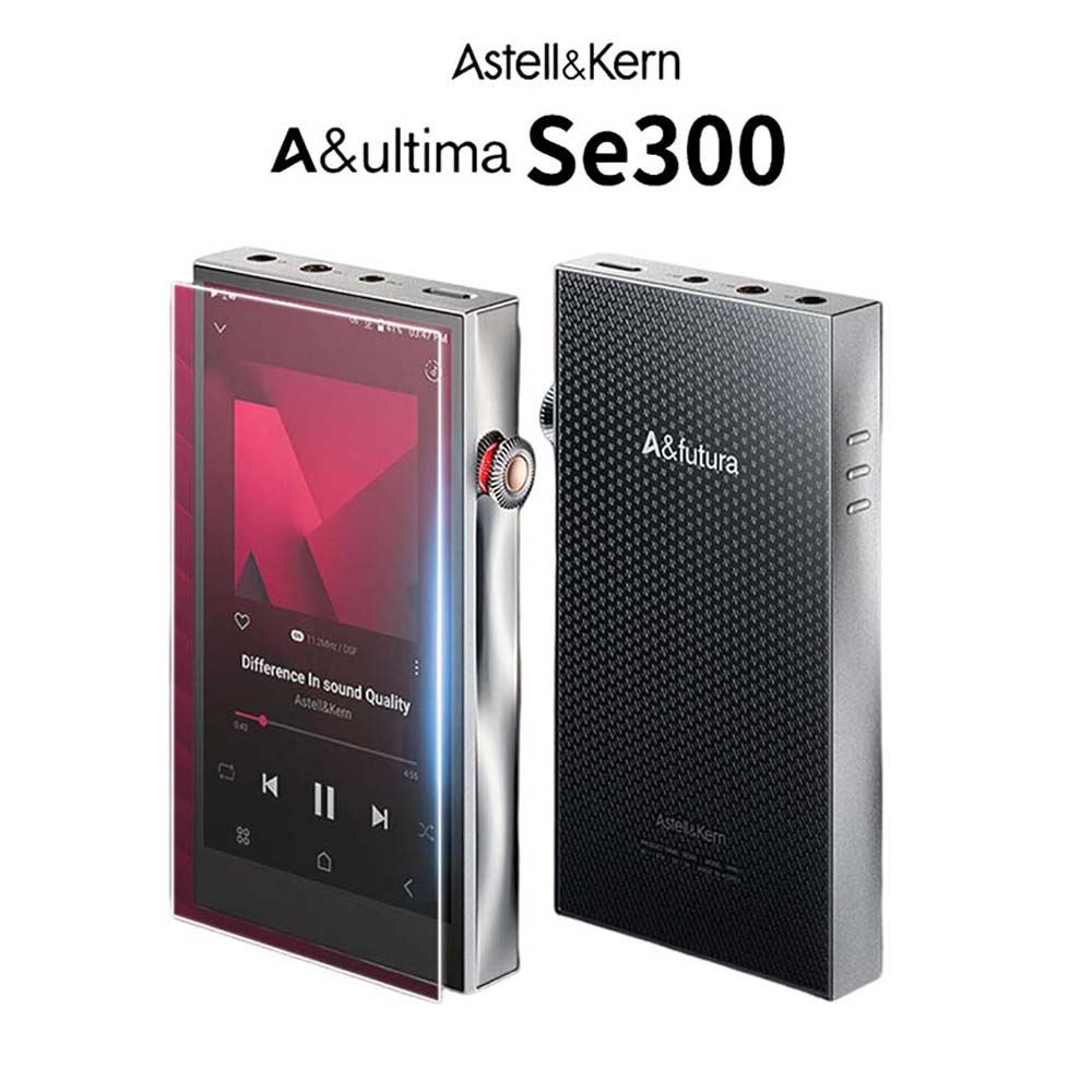 Soft Clear Tpu Protective Skin Case Cover for iRiver Astell&Kern A&futura SE300 with Front Screen Protector Tempered Glass