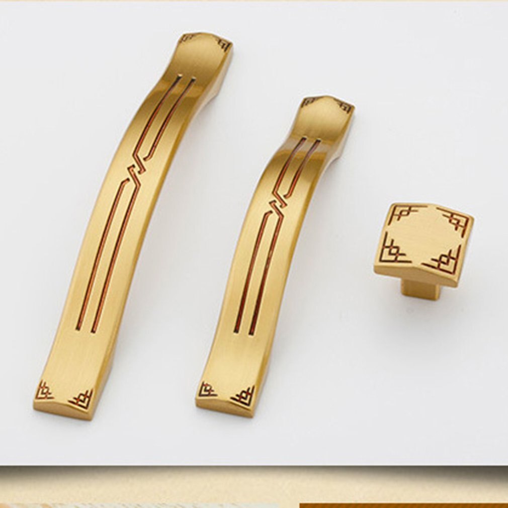 Classical Copper Door Handles Wardrobe Drawer Pull Kitchen Cabinet Handles for Furniture Handles Hardware Accessories