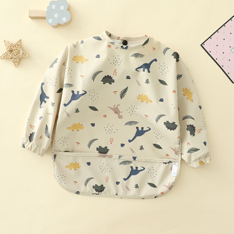 Waterdichte Baby Slabbetjes Baby Burp Cartoon Doeken Kant Lange Mouw Voeden Kinderen Tekening Kleding Prinses Rok Baby Spullen