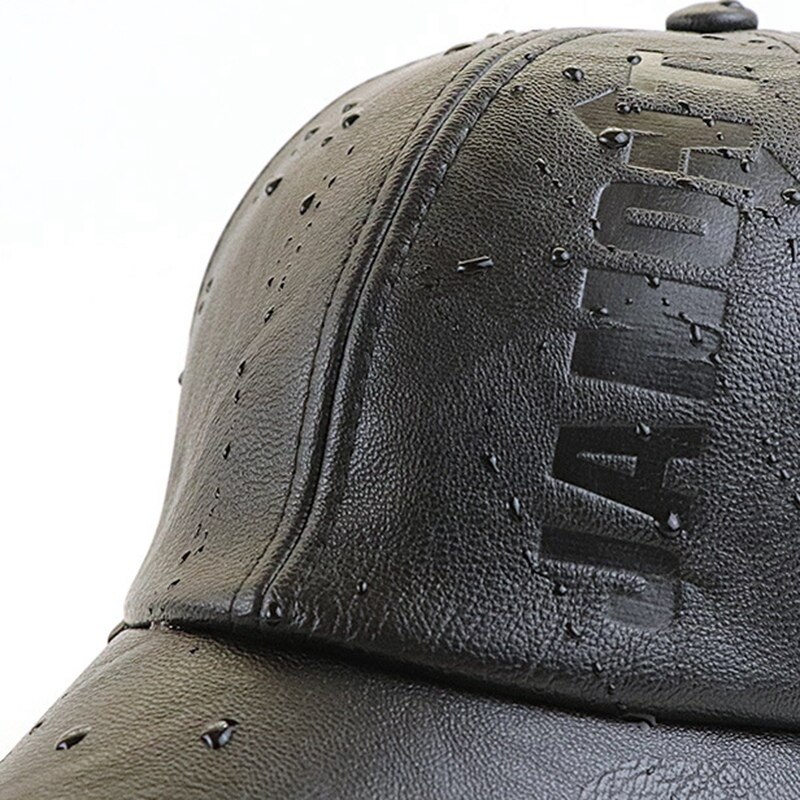 Outdoor winterpet van pu-leer, baseballpet voor heren, snapback pet, pet voor heren, pet met klep