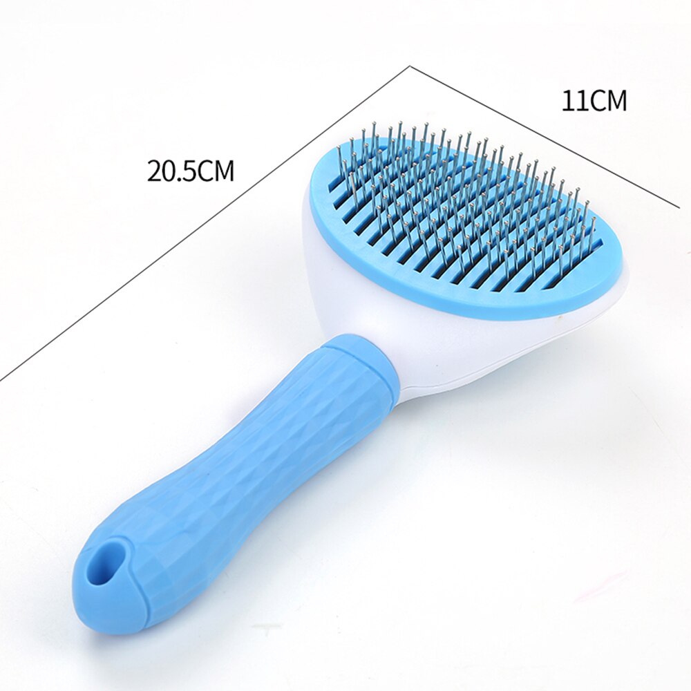 Kam Voor Katten Honden Haar Remover Huisdier Haaruitval Kam Pet Hond Kat Borstel Hond Grooming Oliejas Borstel Brosse Chien: blue B / Fine needle
