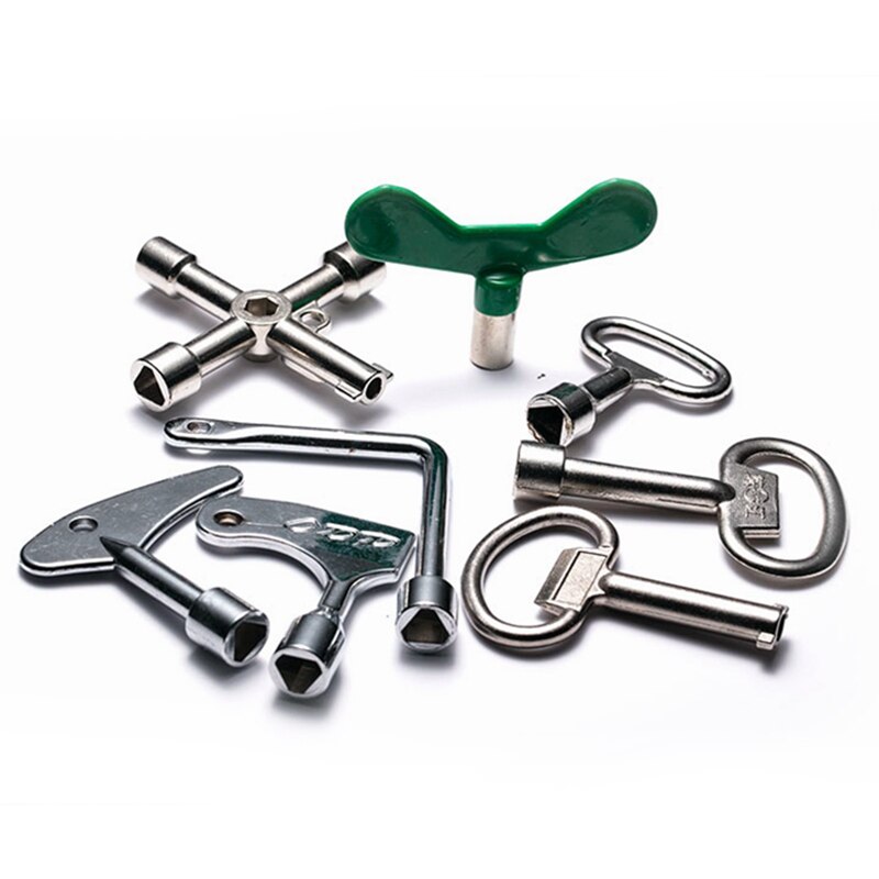 1PCS HSR/Metro Trains Triangle Key Lock Elevator Door Key Multifunction Electric Cabinet keys Universal Cross Key Trash Bin Key