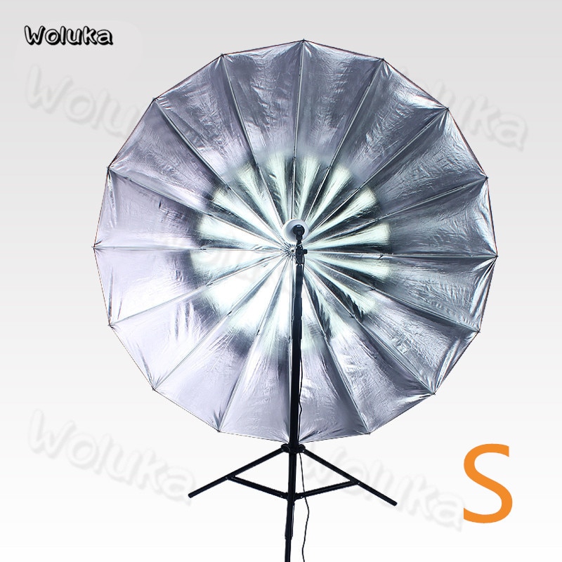 33 inch 85 cm Reflecterende paraplu Reflecterende softbox quick open Paraplu 16 Fiber Bone Zwart Zilver Fotografie Paraplu CD50 T06