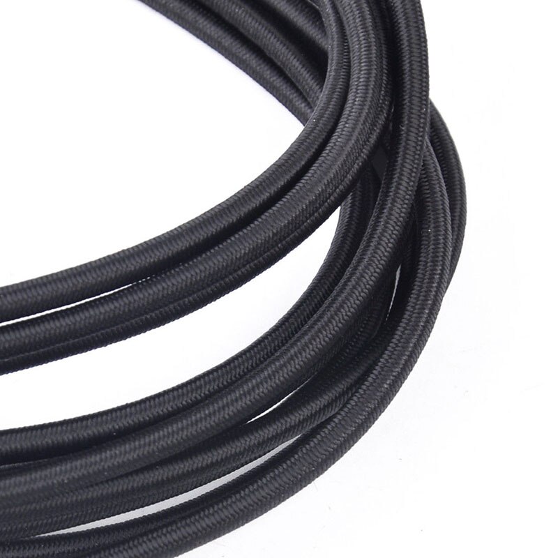 Cuerda elástica negra de alta tensión para techo, 10m y 4mm, para estanterías, remolques, hojas de tierra, lona, barcos y caravanas