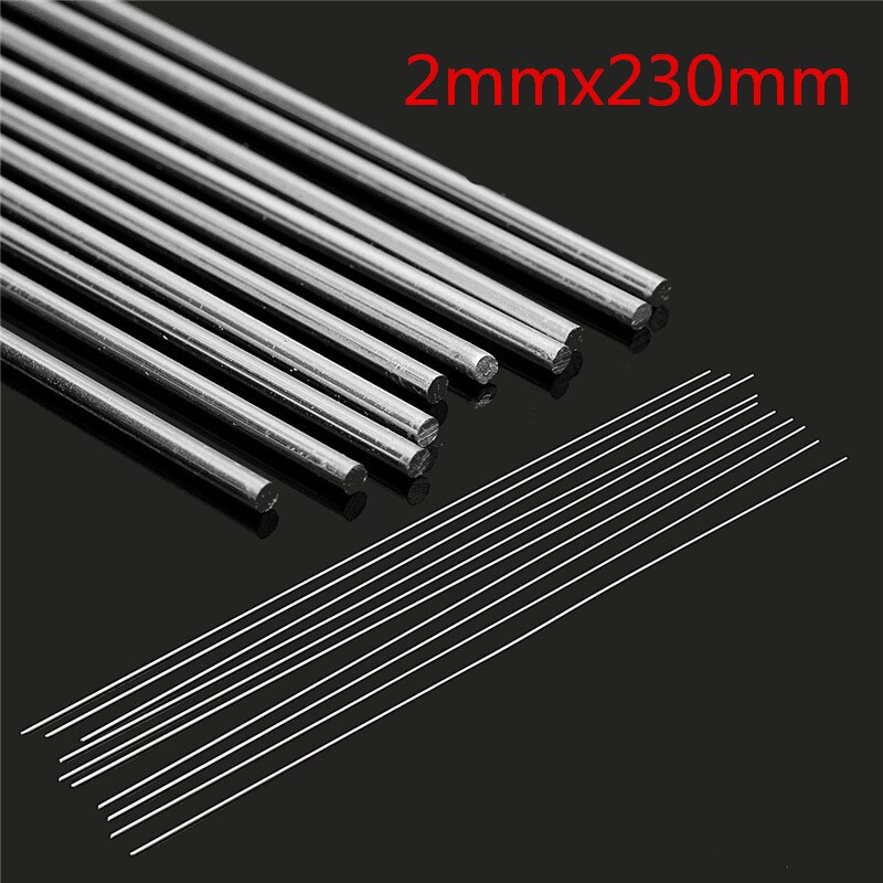 Varilla de soldadura de aleación de aluminio plateado, 8 piezas, 2mm x 230mm, baja temperatura, alambre de soldadura, varillas de relleno TIG