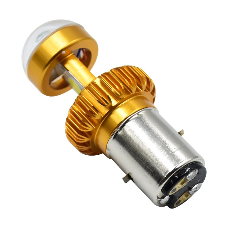 BA20D Motorfiets Led Koplamp Lampen H4 Motorbike Scooter Koplamp Lampen 3COB 65000K High Power Hi/Lo beam