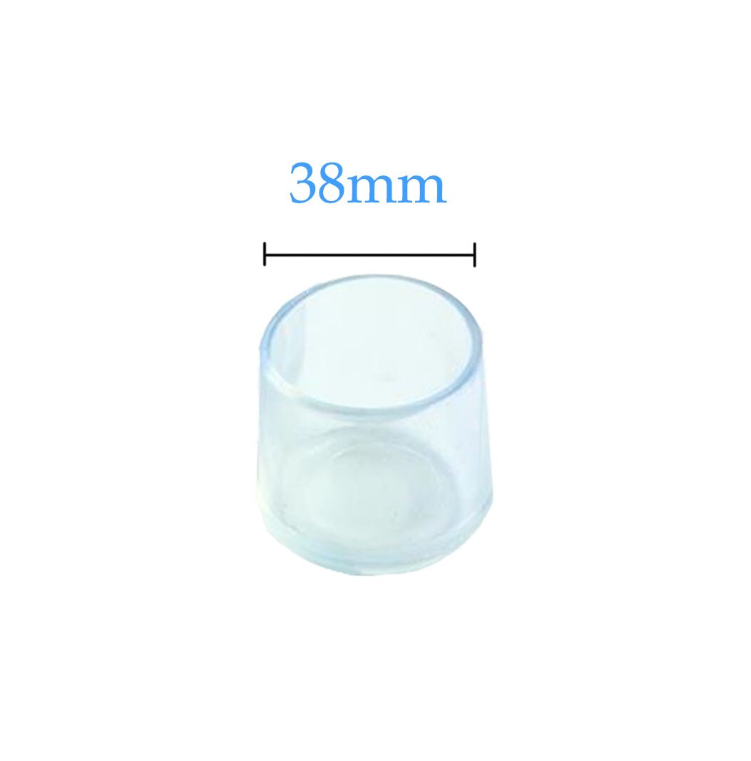8 stücke Silikon Stuhl Bein Caps Füße Pads Möbel Tisch Stuhl Bein Boden Füße Cap Cover Schutz Transparent möbel beine: circle 38mm