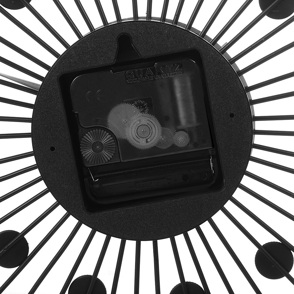 plata cristal sol metal Reloj de pared original de metal vintage reloj de decoración para el hogar