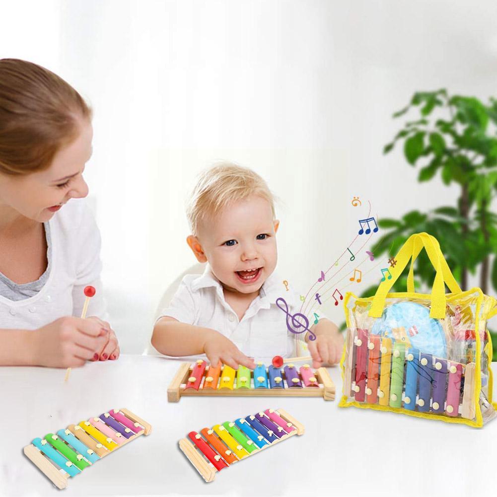 1Pcs Houten Xylofoon Baby Muzikale Grappig Educatief Voor Kinderen Muziek Speelgoed Muzikale Kid Xylofoon Speelgoed Instrume D8W8