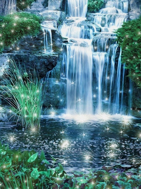 HUACAN Picture By Numbers Waterfall Scenery Drawing On Canvas Paint HandPainted Art Kits DIY Home Decoration: SZHC1-3224