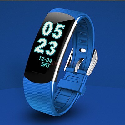 Bloeddrukmeter horloge kleurenscherm slimme armband multifunctioneel hartslag bloeddruk zwemmen waterdicht usb direct: Blauw