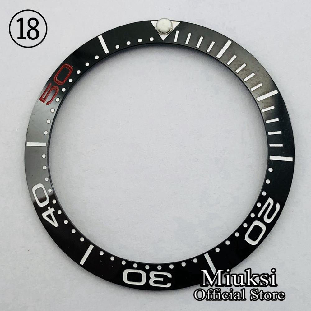 Miuksi ur dele 38mm keramik/titanium bezel indsats passer til 40mm urkasse: 18