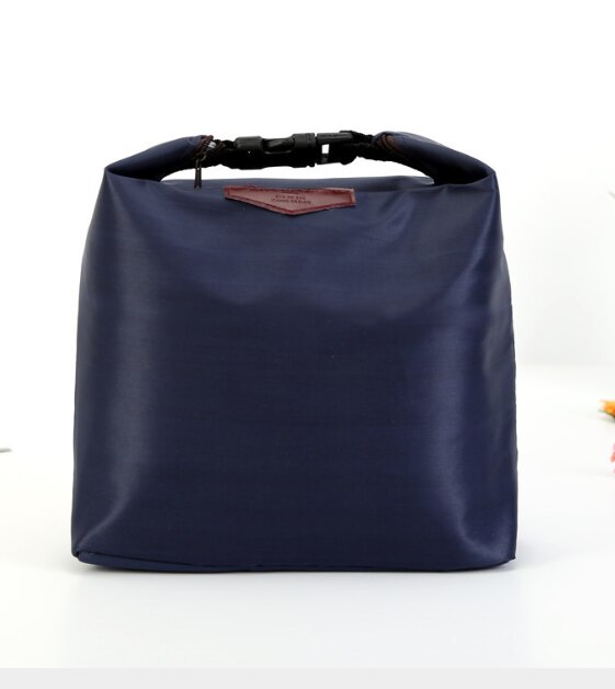 Moda portátil saco de almoço isolado térmico refrigerador lancheira saco de armazenamento senhora transportar pacote de isolamento de alimentos picinic 882800: dark blue