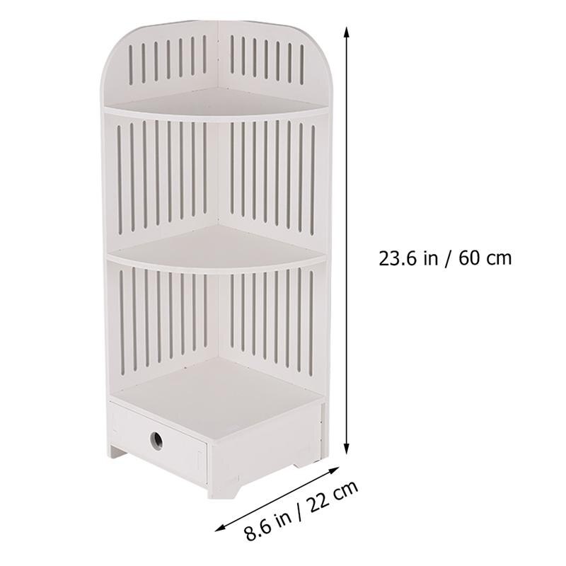 1pc Portable Lightweight Durable Practical Plastic Storage Rack Storage Shelf Storage Container Tableware Holder for Bathroom