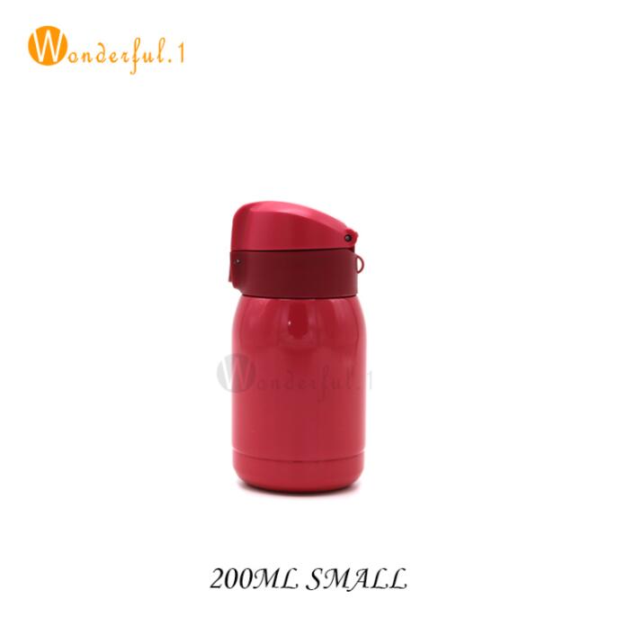 200ml mini termos kaffe vakuum kolbe i rustfrit stål drikkevand flaske termos termo kop og krus garrafa termica: Rød