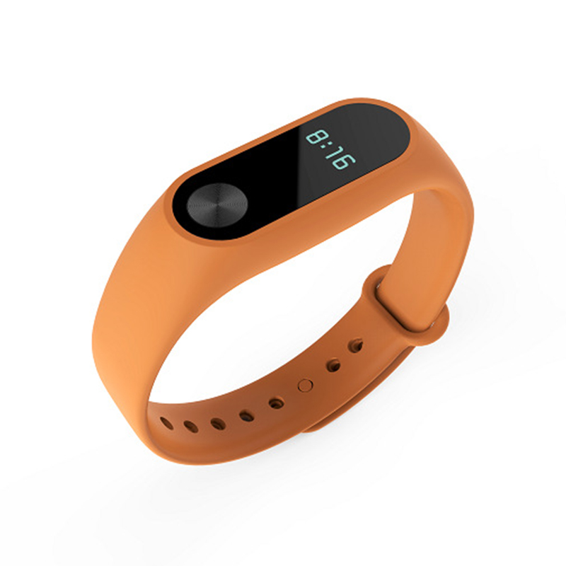 Mi Band 2 Bunte Armbinde Armbinde Zubehör Pulseira mi Band 2 Ersatz Silikon Blumenarmband-weinlese Clever Handgelenk für Xiao mi mi Band 2: orange