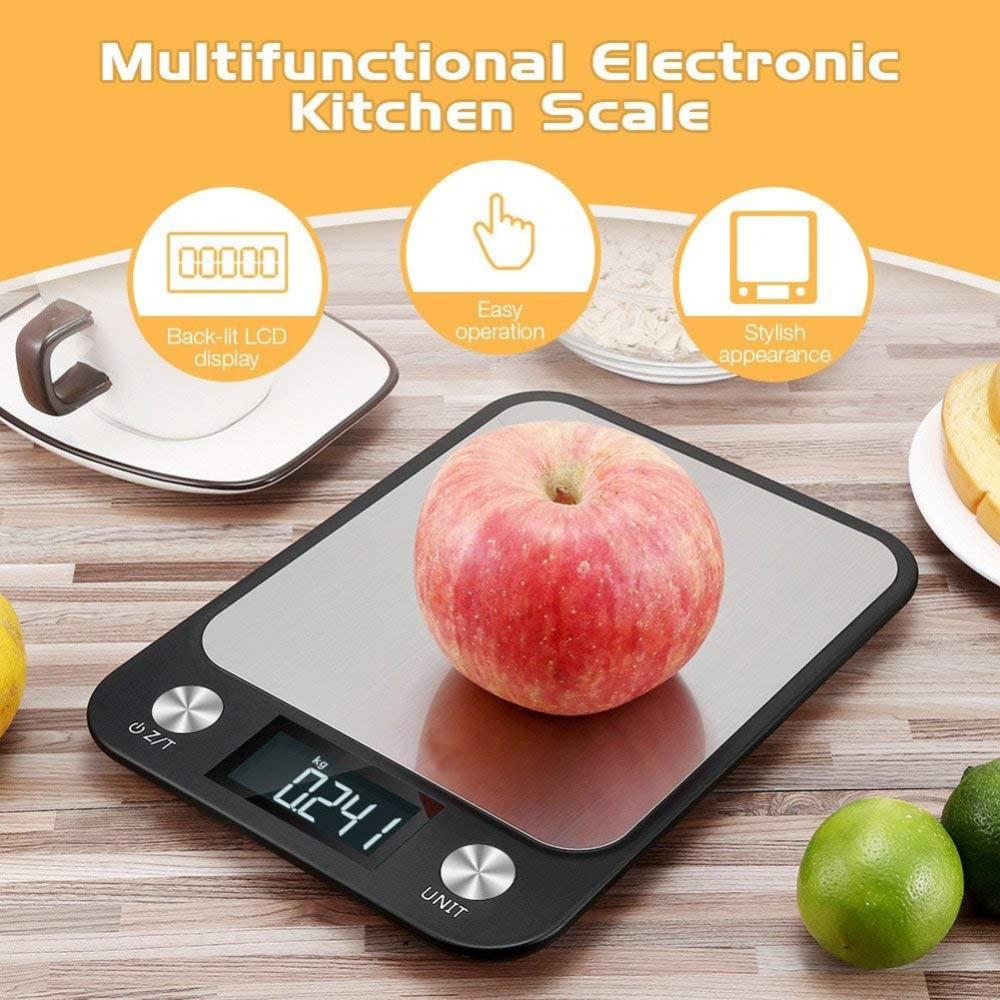 Digital Scale Ultra Thin Digital Electronic Weight Scale LCD Display Kitchen Digital Scale Measure Tool