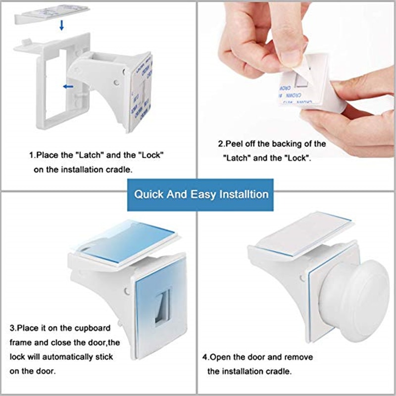 1key 2 locks Magnetic Child Lock Baby Safety Baby Protections Cabinet Door Lock Kids Drawer Locker Security Invisible Locks