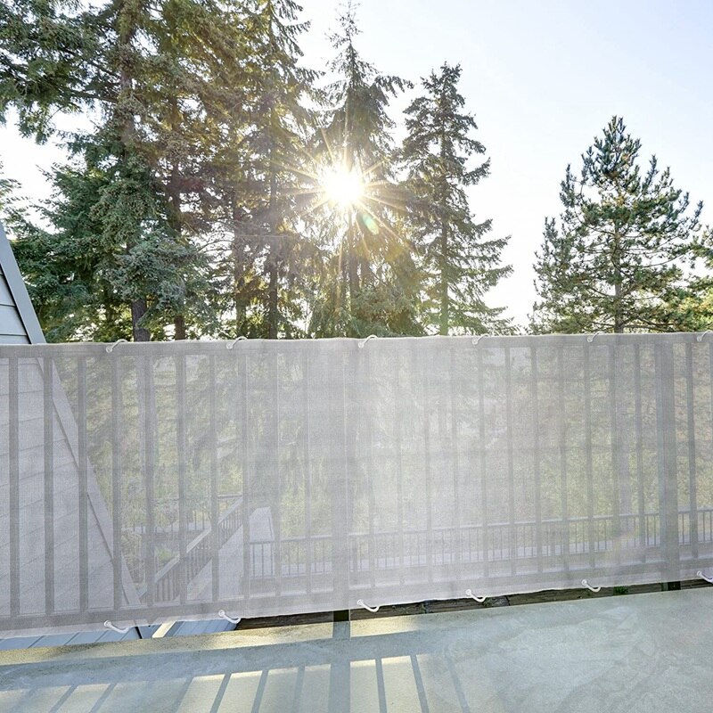 Balkong personvern sn vindskjerm hage sn til uv, sol og vindbeskyttelse pe utendørs sn grå 90 x 500cm