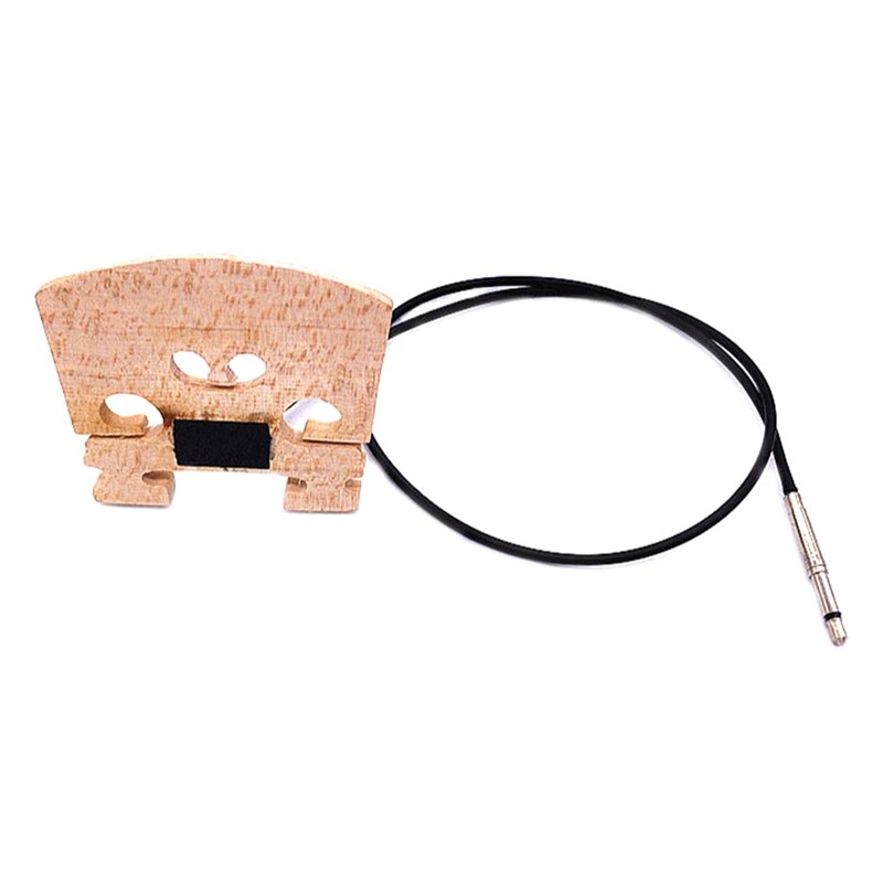Violin Bridge with Internally Mounted Piezo Pickup for 4/4 Full Size Electric Violin Parts Replacement Accessories: Default Title