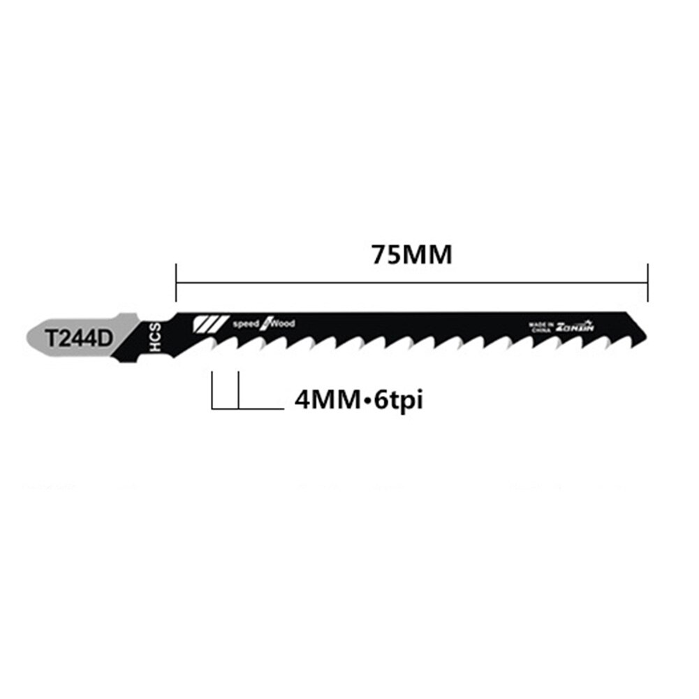 5pcs/Set HCS Jigsaw Blades For Fast Cutting Straight Wood Sheet Cutting 4 Mm Jig Saw Blade Tool Accessories