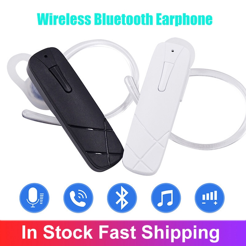 Mini Universele Draadloze Bluetooth Stereo Oortelefoon Bluetooth Hoofdtelefoon Met Mic Handenvrij Oorhaak Headset Voor Ios Android