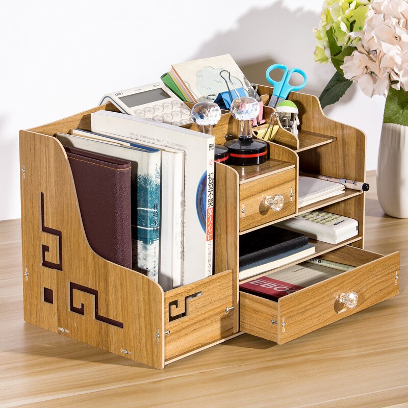 DIY Desk Set Office School Filing Cabinets Multifunctional Desk Organizer File Holder Set Desk Accessories Organizer File Tray