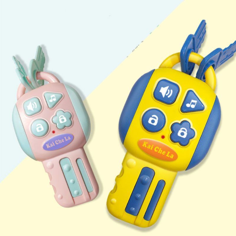 Car Key Lock Toy Remote Control Musical Flash Toys Baby Early Educational DXAD